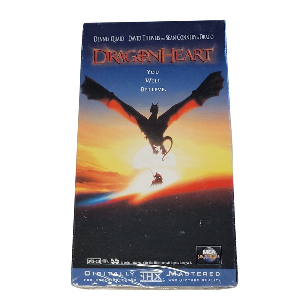 Dragonheart VHS, 1997 You Will Believe Dennis Quaid Sean Connery